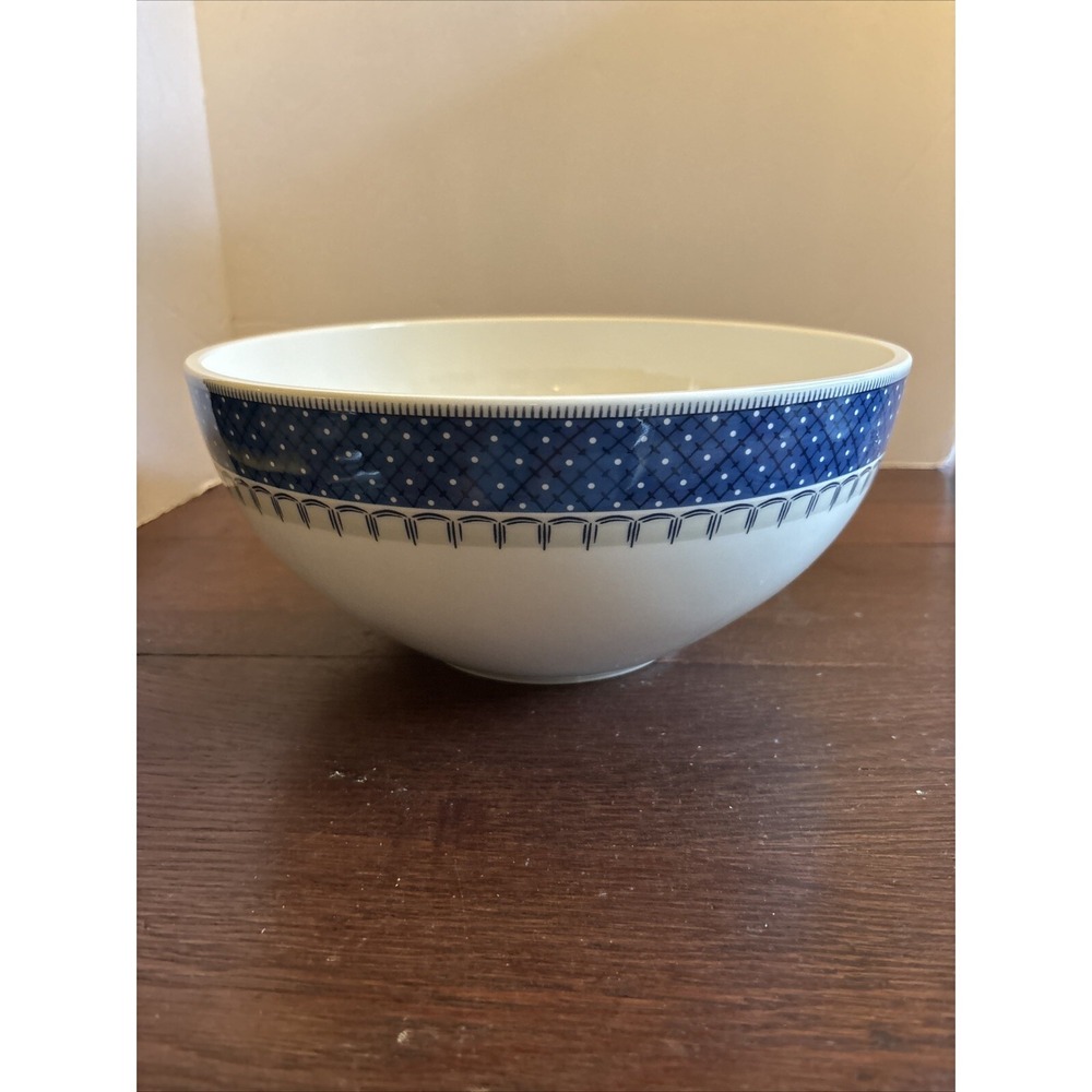 Villeroy‎ & Boch 1748 Casale Blu Large Vegetable Bowl Blue & Grey Design 11"